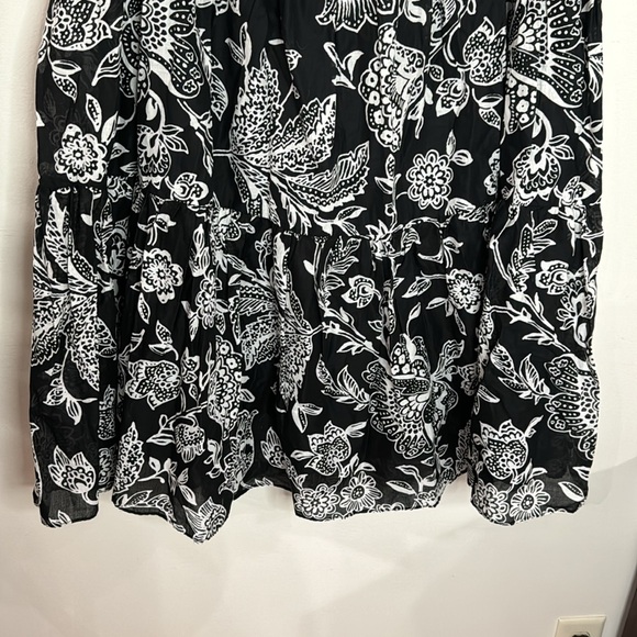 Lauren Ralph Lauren midi tiered flare floral print cotton skirt size L - Picture 6 of 10